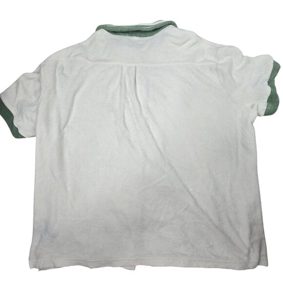 Tombolo Men's XL White Terrycloth Tennis-Inspired Polo Shirt - Picture 3 of 10